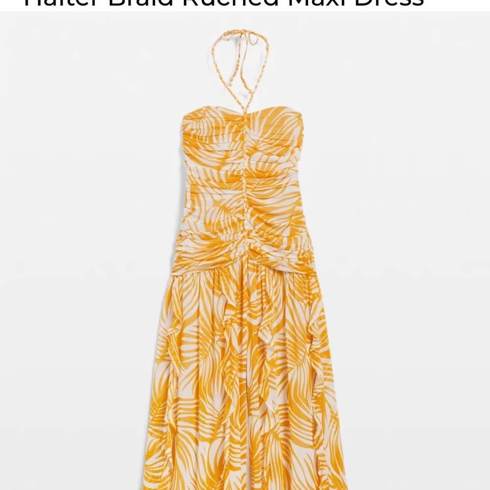 Yellow Halter Maxi Dress